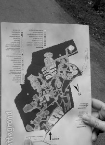 De kaart die we meekregen.